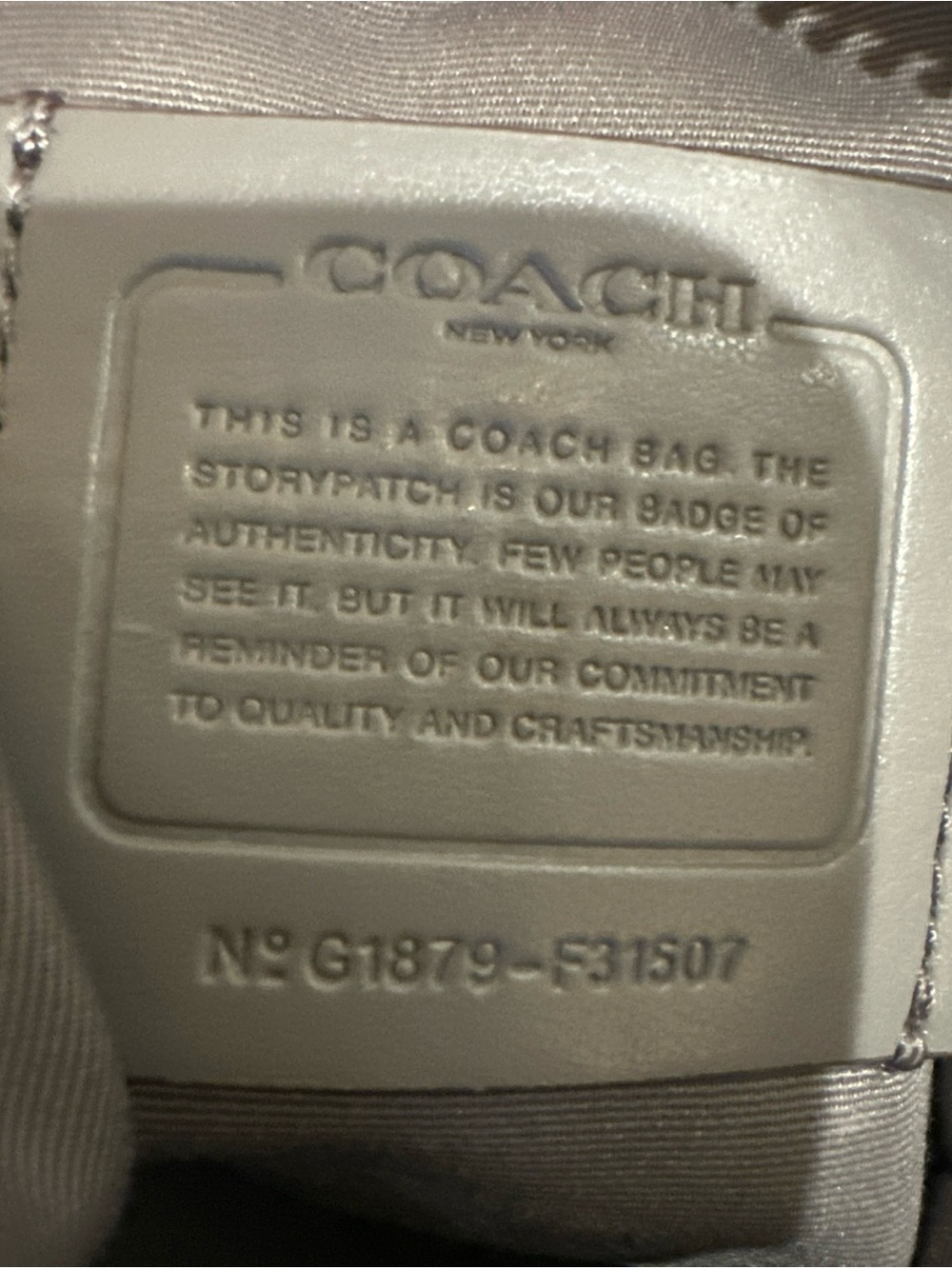 COACH Abbey duffle bag F31507 Grey- EXCELLENT CONDTION - Picture 6 of 7